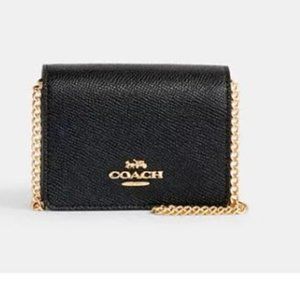 Coach Mini Wallet on Chain - Gold/Black